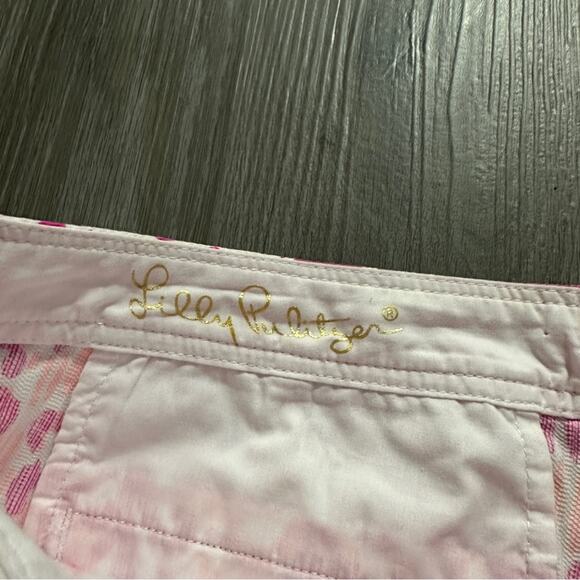 Lilly Pulitzer Liana Mid Rise Shorts in Tons of Fun Magenta Sz 6 - Picture 7 of 14